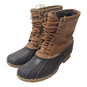 LL Bean Bean Boots Gore-Tex Waterproof Leather Duck Boots Brown 9M
